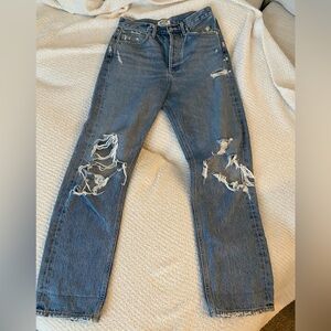 AGOLDE Distressed Blue Jeans